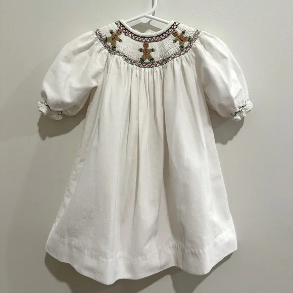 white christmas dresses Gingerbread-Themed Holiday Dress for Kids – Customizable & Versatile